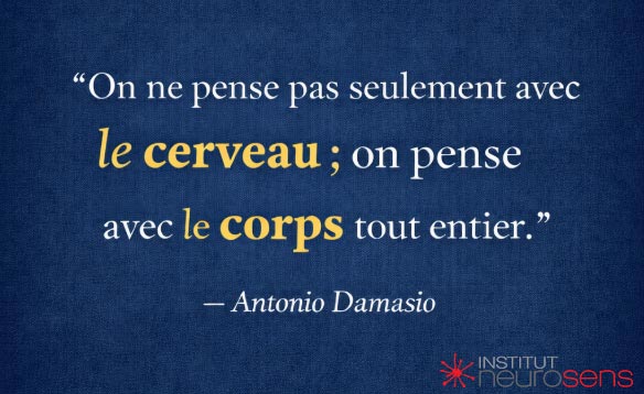 "On ne pense pas seulement avec le cerveau : on pense avec le corps tout entier"