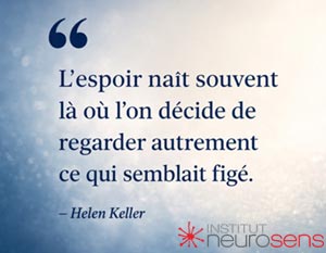 Helen Keller : L'espoir naît souvent là où l'on décide de regarder autrement ce qui semblait figé.