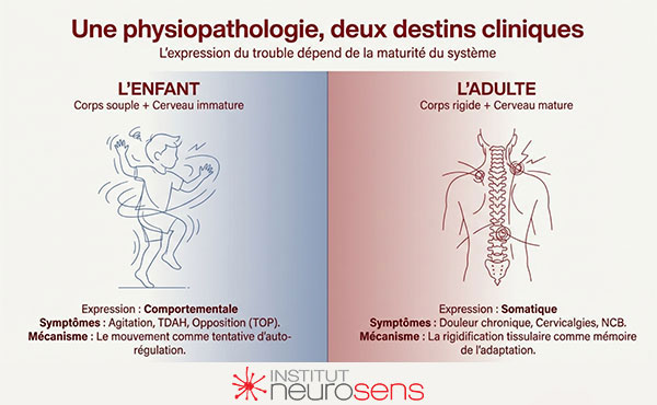 Physiopathologie, deux destins cliniques