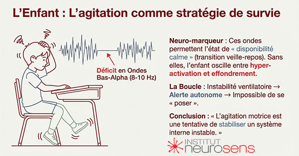 L'enfant : l'agitation comme stratégie de survie