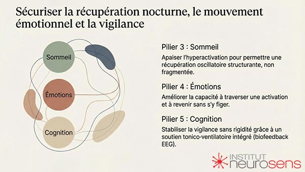 Sécuriser la récupération nocturne, le mouvement émotionnel et la vigilance