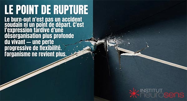 Le point de rupture. Le burn-out n'est pas un accident soudain ni un point de départ.