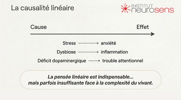 Tableau de la causalité linéaire - Cause = Effet