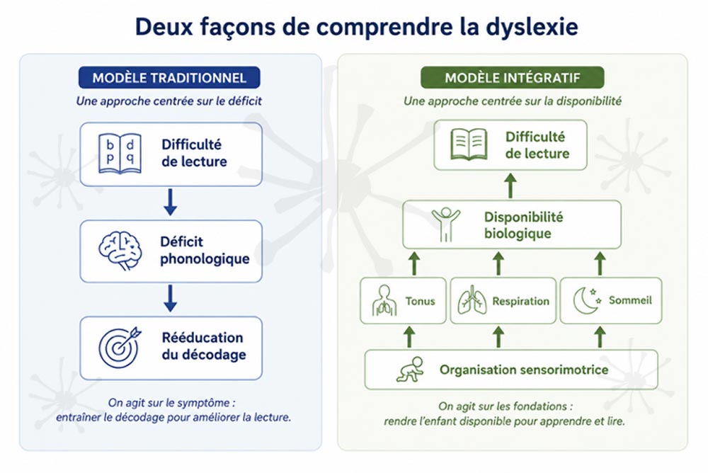 Deux façons de comprendre la dyslexie.