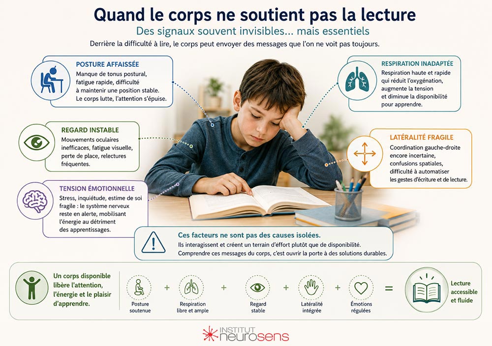 Quand le corps ne soutient pas la lecture... des signaux souvent invisibles... mais essentiels.