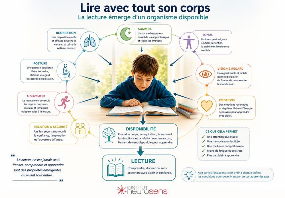 Lire avec tout son corps. Graphique.