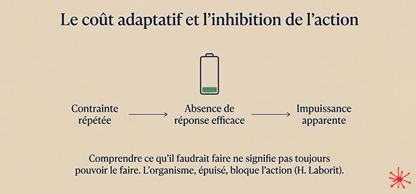 Le coût adaptatif et l'inhibition de l'action