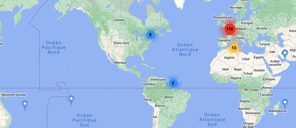 Carte des membres