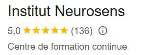 Évaluation de l'institut Neurosens sur Google